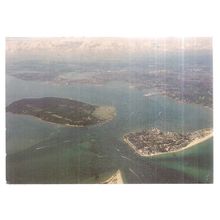 POOLE HARBOUR, DORSET used vintage postcard 1996 pm. =
