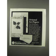 1990 Yasutomo Oriental Art Papers Ad