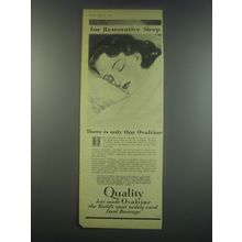 1949 Ovaltine Drink Ad - For restorative sleep