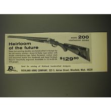 1968 Richland Arms Model 200 Lightweight Double Shotgun Advertisement