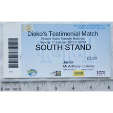 2010 ticket + stub Leeds Rhinos, Disko's Testimonial Match, junior