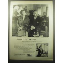 1951 New York Central Railroad Ad - photo by John Rawlings - Unlimited Comfort