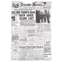 Winston Churchill Flanders Story Leicester WW2 Newspaper Cover
