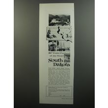 1962 South Dakota Tourism Ad - New! Water funland of the west!