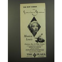 1953 The Plaza Hotel Ad - Monica Lewis Federico Rey & Pilar Gomez