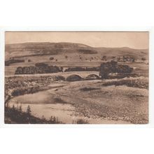 Bridge and Stag Fell Hawes Postcard 1929 North Yorkshire