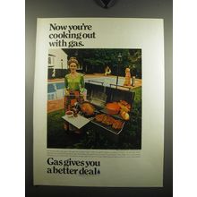 1971 American Gas Association Ad - Now you're cooking out with gas