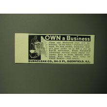 1949 Duraclean Co. Advertisement - Own a business