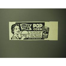 1949 Jolly Time Popcorn Advertisement