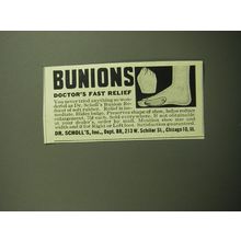 1949 Dr. Scholl's Bunion Reducer Advertisement - doctor's fast relief