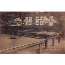 Ashton Temperance Billiard Halls Ltd Lancashire Snooker Old RPC Postcard