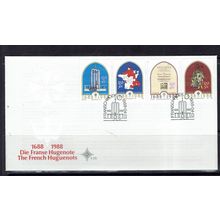 RSA 1988 300TH ANNIVERSARY OF ARRIVAL FRENCH HUGUENOTS FDC SG 637-40 - SA7