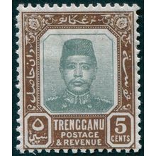 Trengganu 1915 5c grey & brown SG7 unused