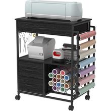 Storage Cart Compatible with Cricut Machines Stand Cutting Machine Stand with Dr