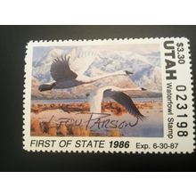 ICOLLECTZONE US Utah 1986 UT1 Artist Signed Stamp VF NH