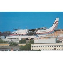 Shorts 360-200 Plane of SE-LDA Flying Enterprise at Stockholm Airport Postcard