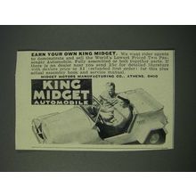 1954 King Midget Automobile Ad - Earn Your Own King Midget