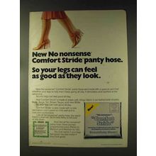 1976 No Nonsense Comfort Stride Panty Hose Ad