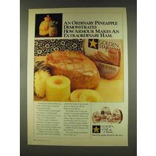 1977 Armour Golden Star Ham Ad - Pineapple