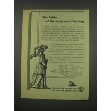 1949 TI Tube Investments Ad - The fable of the lady and the frog