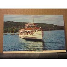 M.V. SWAN. WINDERMERE, CUMBRIA LAKE DISTRICT unused postcard by H.Webster 1961 =