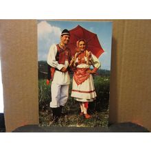 A Croatia National Costume from Zagreb area unused postcard