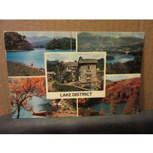 multiview, LAKE DISTRICT, CUMBRIA used postcard Colourmaster 1979 pm =