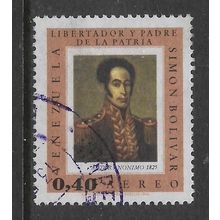 VENEZUELA 1966 AIR 40c SIMON BOLIVAR SG 1976 FINE USED