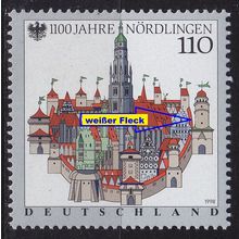 GERMANY BUND [1998] MiNr 1965 F4,I ( **/mnh ) [01] Bauwerke Plattenfehler