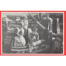 Edwardian Family on Vulcan Birmingham Canal Ship Postcard