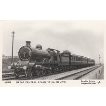 Great Central Atlantic No 108 in 1910 Train Real Photo Postcard