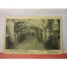 THE MONKS' RETREAT, FLEECE HOTEL, GLOUCESTER. unused antique postcard (b) /