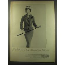 1956 Bergdorf Goodman Suit by Marquise Advertisement - photo by Virginia Thoren