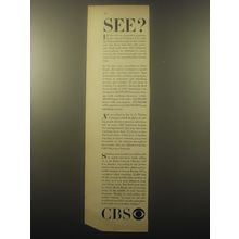 1959 CBS Television Ad - See? Every day an inquisitive organization