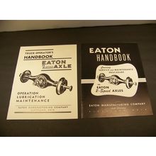 Eaton Handbooks Operation Lubrication Service Maintenance Procedure 2 speed axle