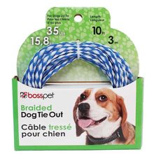 Boss Pet Braided Poly Rope Tie Outs 15 ft