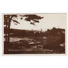 Church Island Menai Straits Postcard RP Anglesey