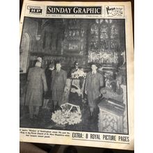 VINTAGE ORIGINAL DAILY GRAPHIC & SKETCH NEWSPAPER FEB 1952 DEATH OF GEORGE V1