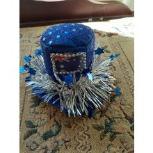 australia glitter hat with hair clip party