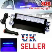 8 LED Blue Car Strobe Light 12v Mine Rescue Bomb Disposal Warning Lamp******