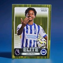Panini Premier League 2025 Sticker Joao Pedro Elite Gold Parallel #162 Brighton