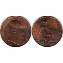Great Britain. Edward VII. Penny 1910. GEF-AU. dy23444