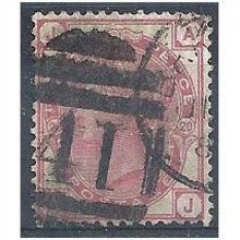 1881 SG158 3d Rose Plate 20 Watermark Imp Crown Good Used Check Letters "AJ".