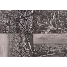 Paris Aerial Birds Eye Vintage 4x Real Photo Postcard s