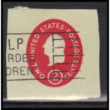Used U533a 2c George Washington Very Fine Cut Square Z2861