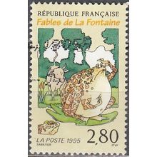 France 1985 Michel 3102 O Cote (2008) 1.50 € Jean de la Fontaine Lièvre Tortue