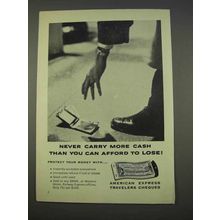 1955 American Express Travelers Cheques Ad - To Lose