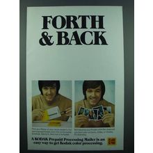 1973 Kodak Prepaid Processiner Ad - Forth & Back