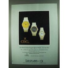 1981 Ebel Watches Ad - Most Elegant