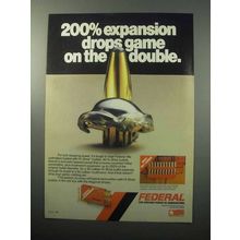 1988 Federal Hi-Shok Bullets Ad - 200% Expansion